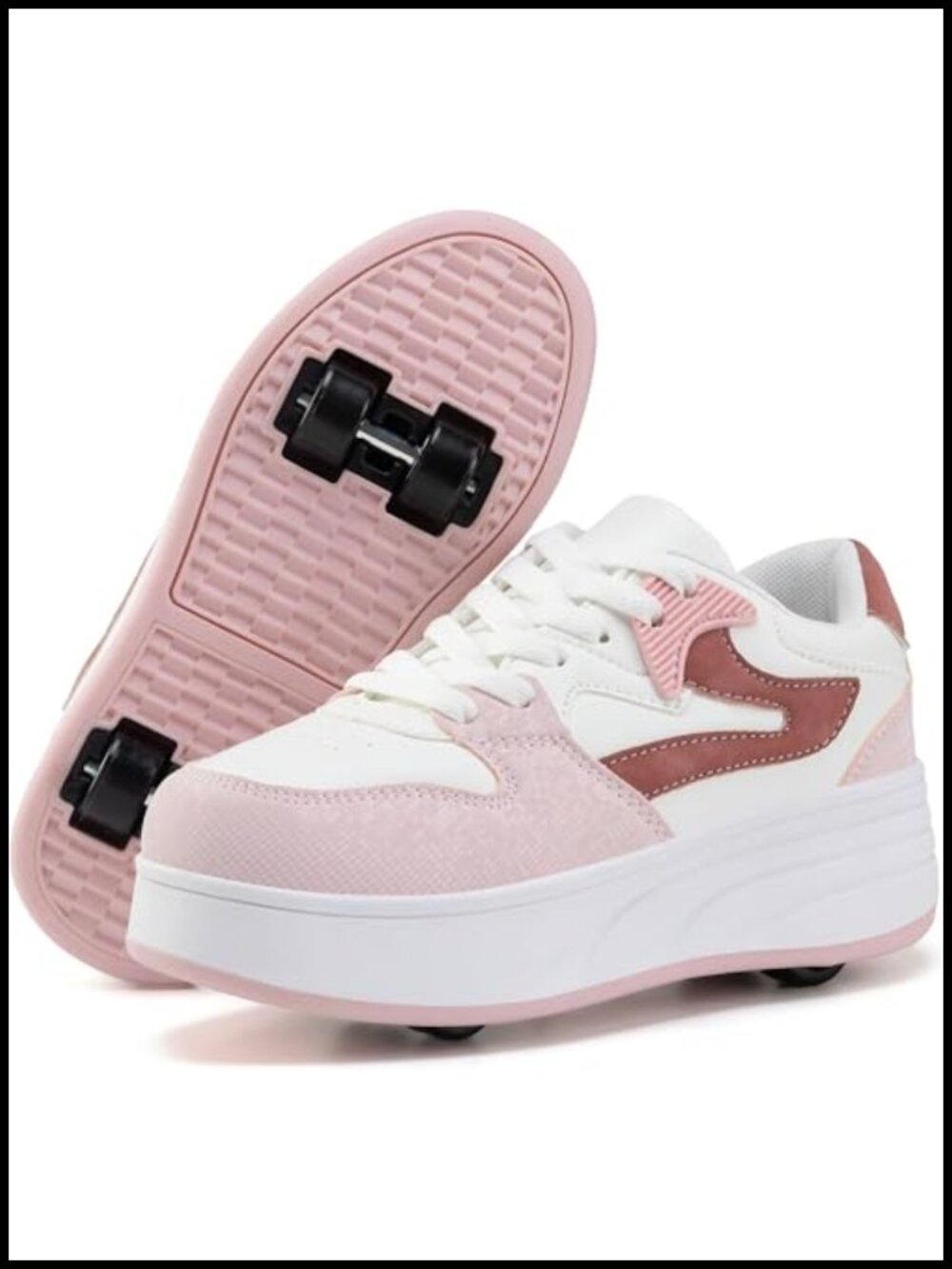 Roller Skate Shoes Convertible Sneakers with Detachable Wheels for Women Gift